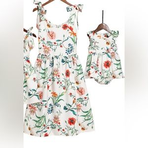 Mommy and me never worn dress and romper for mom and baby